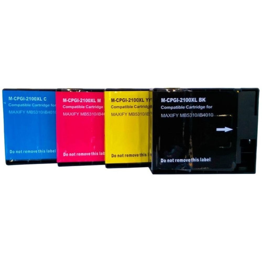 Kit 4 Cartuchos Compatível Canon Pg2100 Mb5310 Ib4010 Maxify