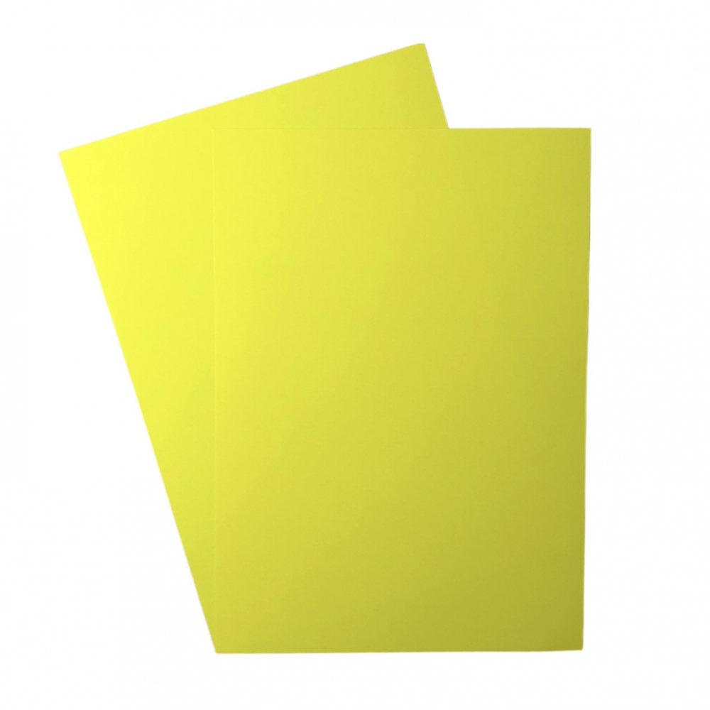 Papel A4   COLOR PLUS  CORES NEON 180 GRAMAS COM MASSA Colorida - 20 FOLHAS AMARELO