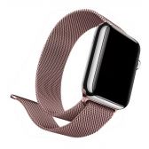 Pulseira Milanese Aço Inoxídavel Para Apple Watch 1 2 3 4 5 - Rose Pink