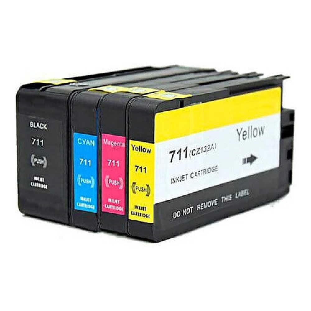 Kit 4 Cartuchos Compatíveis 711xl Para T120 T520
